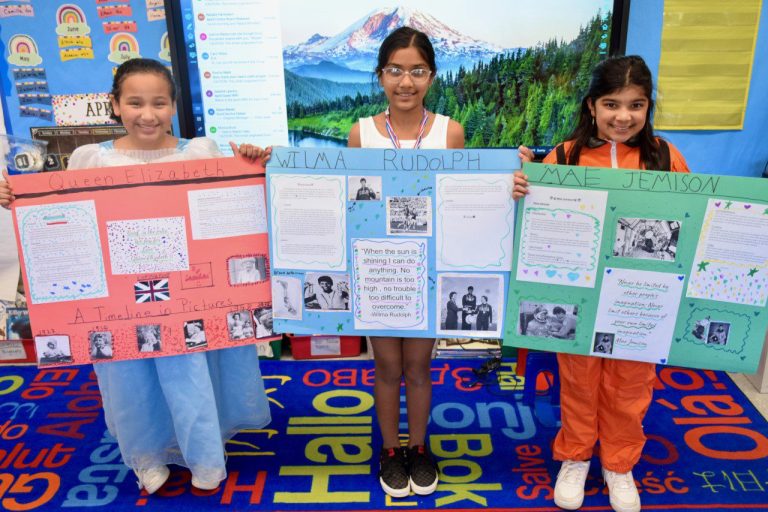 Fourth graders present biography projects at New Hyde Park-Garden City Park’s Manor Oaks School