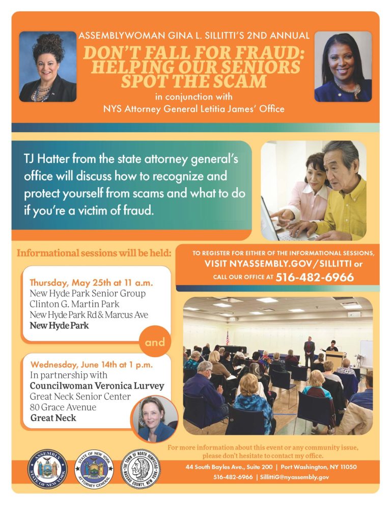 Lurvey, Sillitti to teach seniors to protect themselves from scams