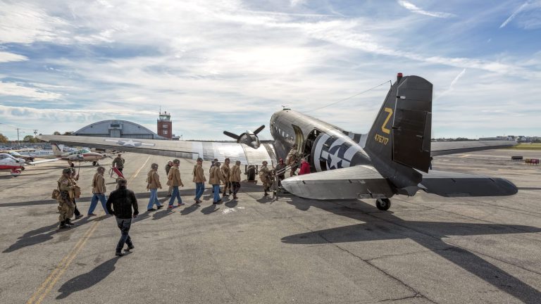 Take a flight back in time with American Airpower Museum’s Douglas C-47B D-Day living history flight experience