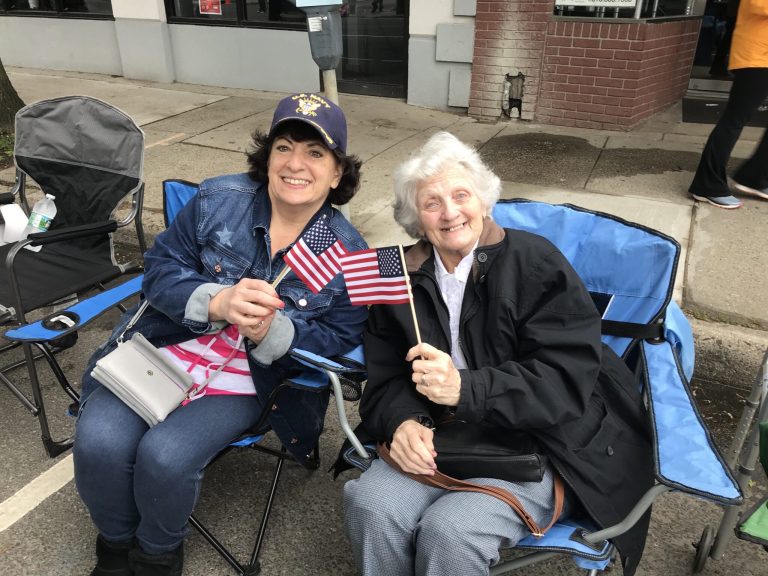 Free flags at Memorial Day parade