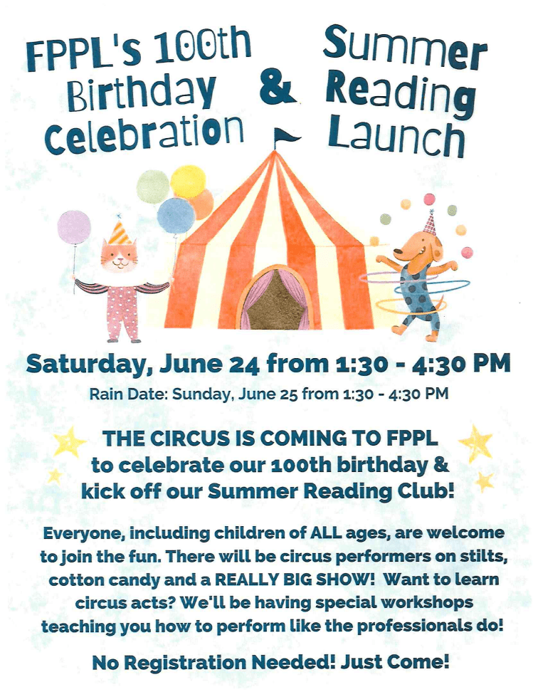 Circus coming to Floral Park Public Library Circus coming to Floral Park Public Library