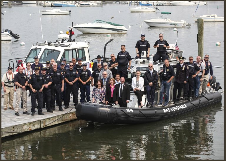 Town unveils new harbor patrol rescue boat