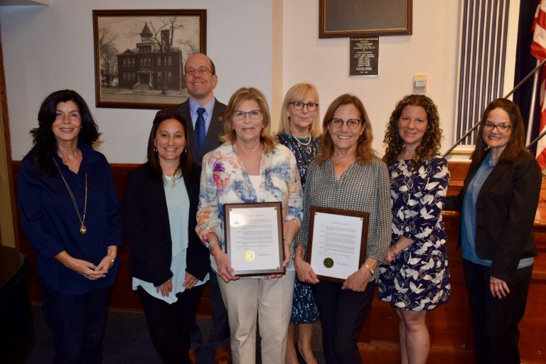 Retiring staff honored at Floral Park-Bellerose’s June board meeting