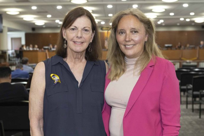 Corrine Kaufman and County Legislator Delia DeRiggi-Whitton