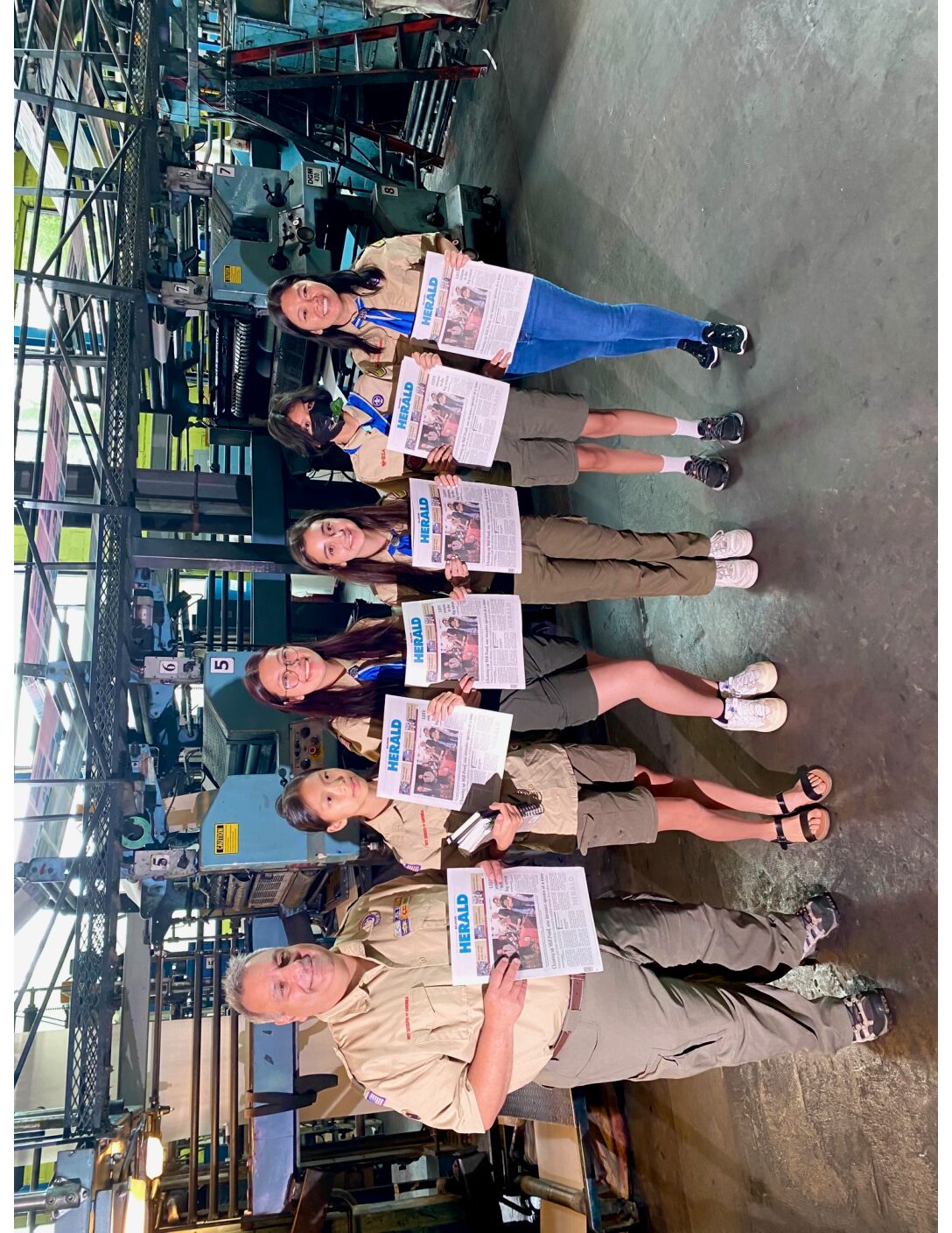 Girl Scouts from East Williston visited the offices of Richner Communications