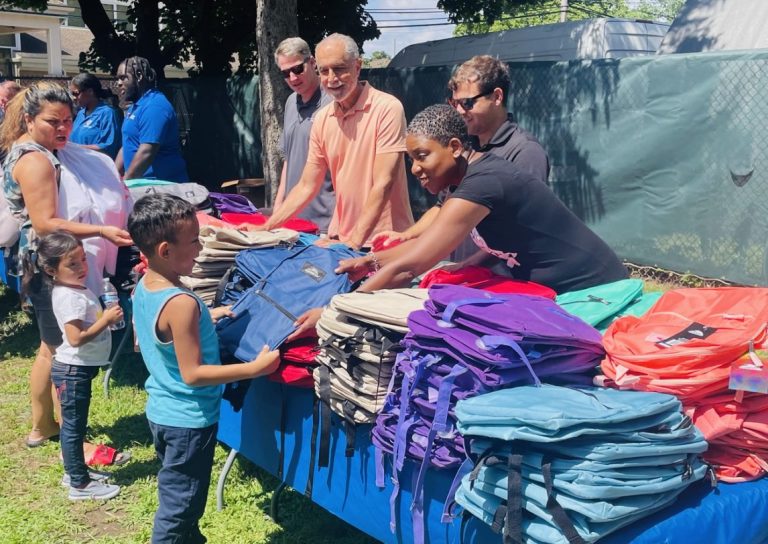 Legislator Bynoe, N. Hempstead Councilman Troiano and  Nassau County PBA present ‘Road to Success’ Back-To-School Event at New Cassel’s Martin ‘Bunky’ Reid Park