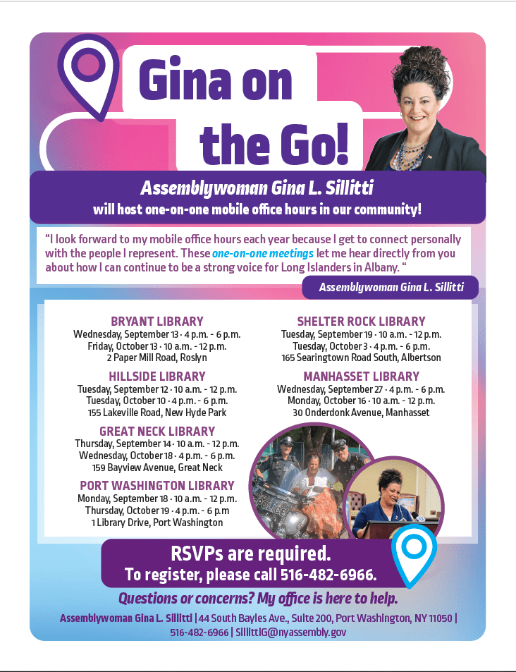 Assemblywoman Sillitti hosts ‘Gina on the Go’ mobile office hours