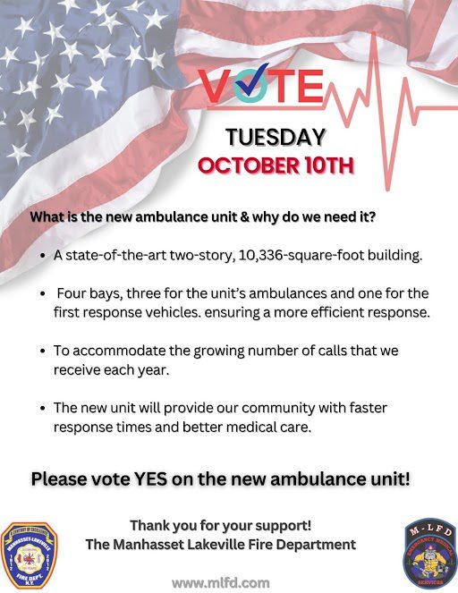 Vote yes on Oct. 10 for MLFD Ambulance Unit