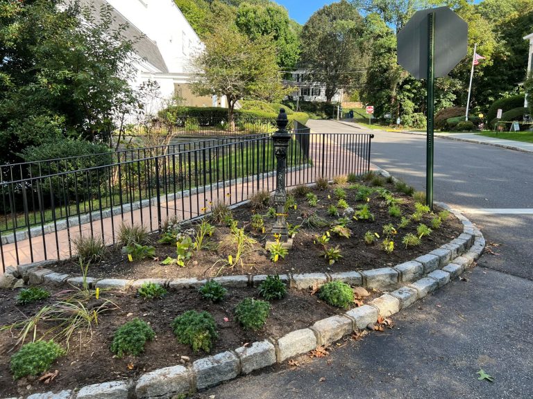 Town joins Bryant Library to install new pollinator garden