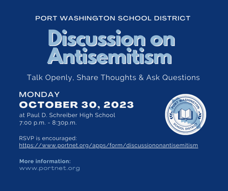 Port Washington School District to hold a discussion on antisemitism