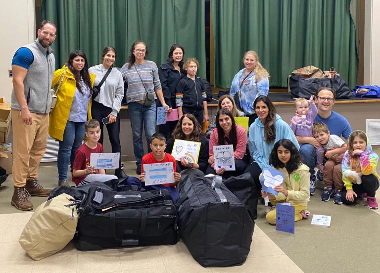 East Hills donation drive collects more than 100 duffel bags of supplies for Israeli troops