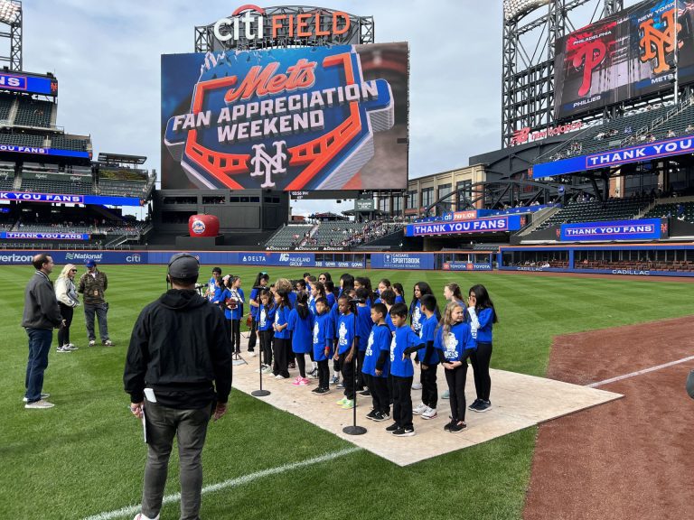 Herricks students perform National Anthem at Citi Field Herricks students perform National Anthem at Citi Field