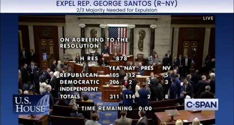 George Santos expelled from Congress in historic vote becoming the 6th member to be turned out in the country’s history