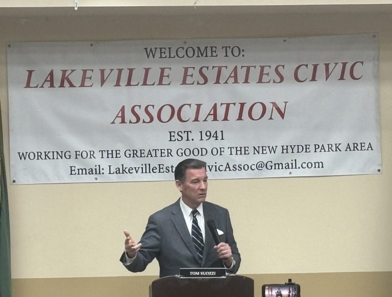 Suozzi speaks with the Lakeville Estates Civic ahead of special election Suozzi speaks with the Lakeville Estates Civic ahead of special election