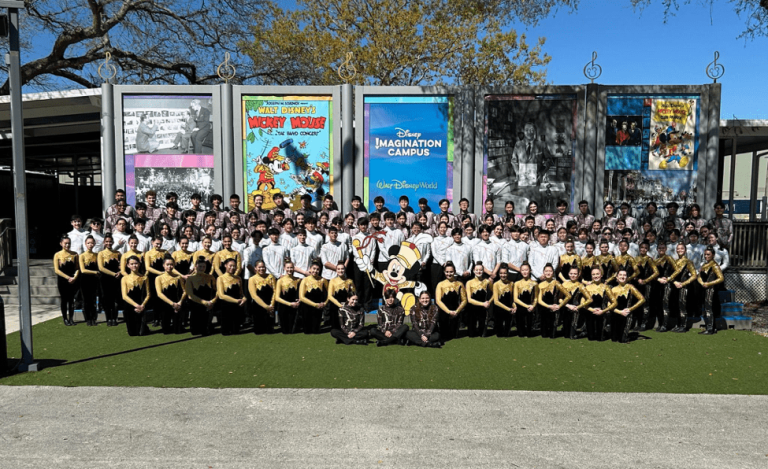 Roslyn High School Marching Bulldogs perform at Walt Disney World