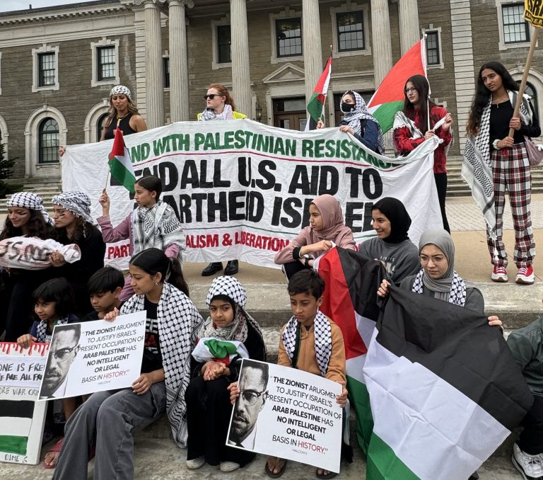 Long Islanders rally for Palestinian rights, demand  Blakeman drop support of settlements