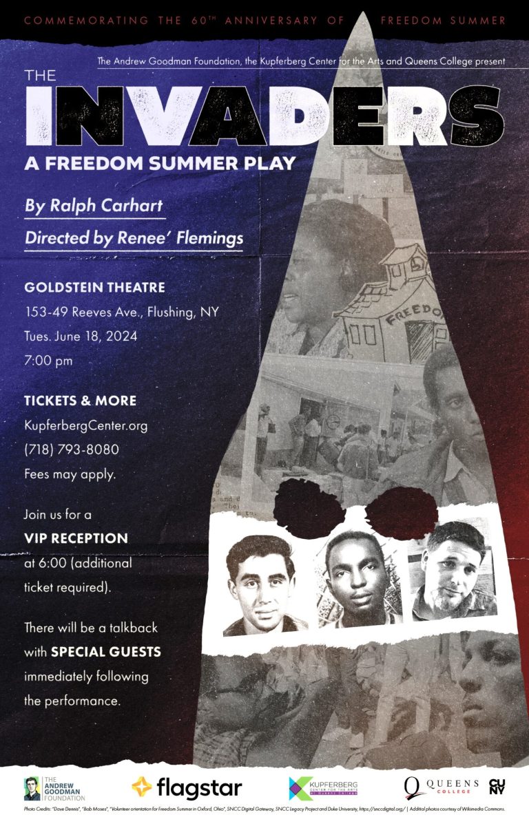 Queens College to stage reading of ‘The Invaders,’ an original play commemorating the 60th anniversary of the murder of civil rights activists J Queens College to stage reading of ‘The Invaders,’ an original play commemorating the 60th anniversary of the murder of civil rights activists J