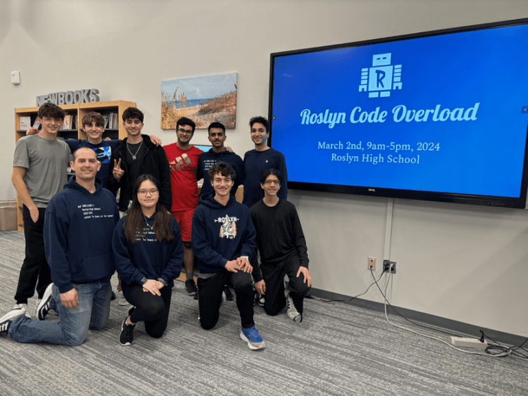 Roslyn High School Code Club members host successful hackathon