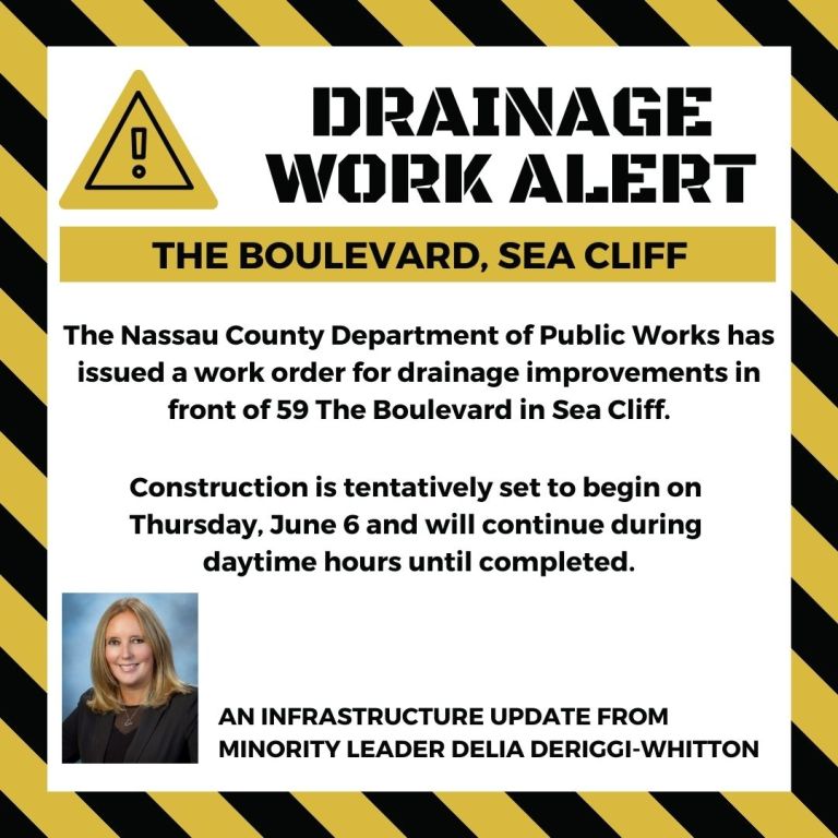 Drainage work set for The Boulevard in Sea Cliff