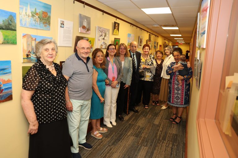 DeSena attends Highfield Gardens Art Exhibit at Manhasset Public Library