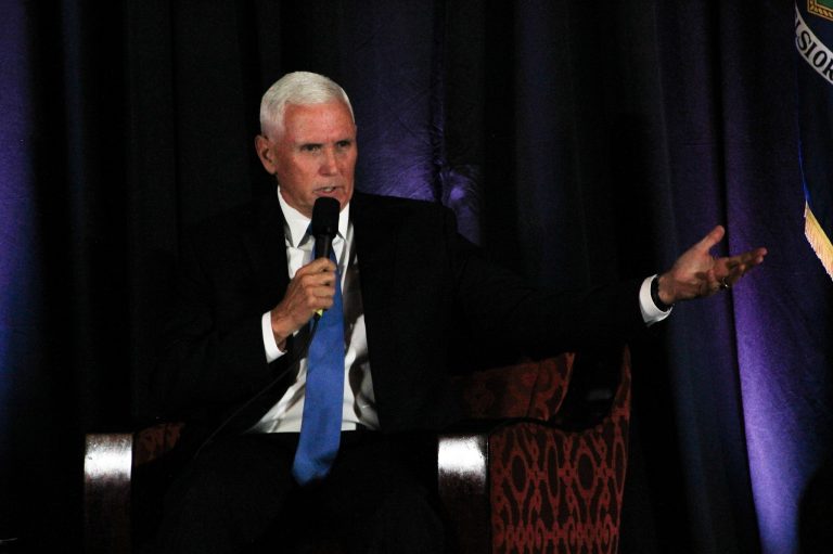 Ex-V.P. Pence refuses to endorse presidential ticket, warns against populism at LI Association luncheon